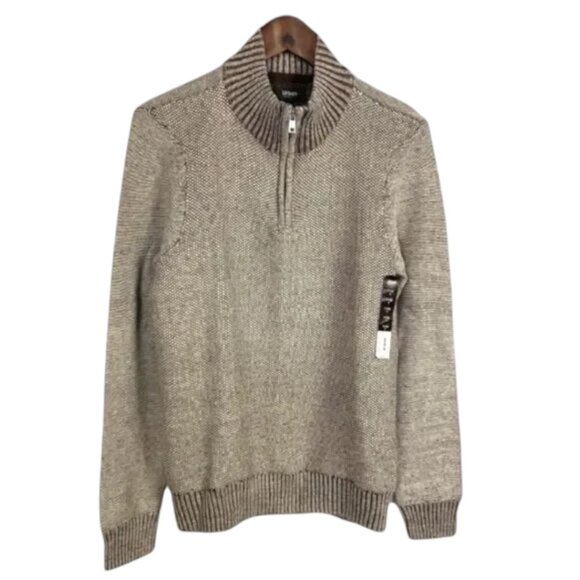 NWT Urban Pipeline 1/4 Zip Sweater Small Neutral Knit Preppy Minimalist Quiet - Picture 2 of 6